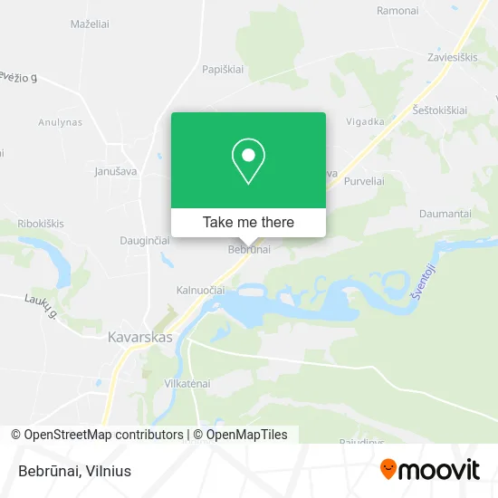 Карта Bebrūnai