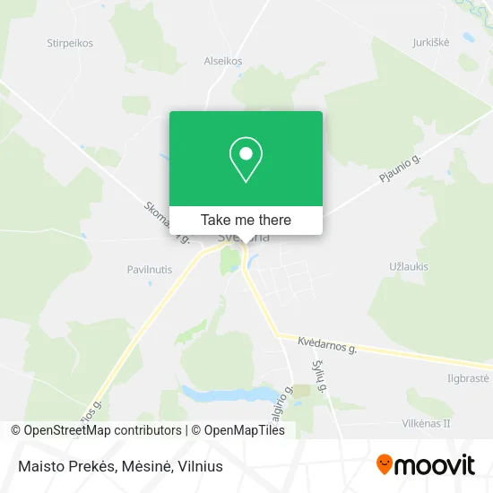 Карта Maisto Prekės, Mėsinė
