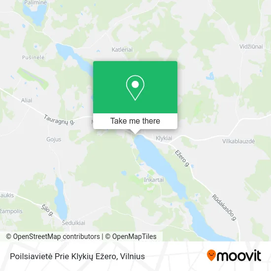 Карта Poilsiavietė Prie Klykių Ežero