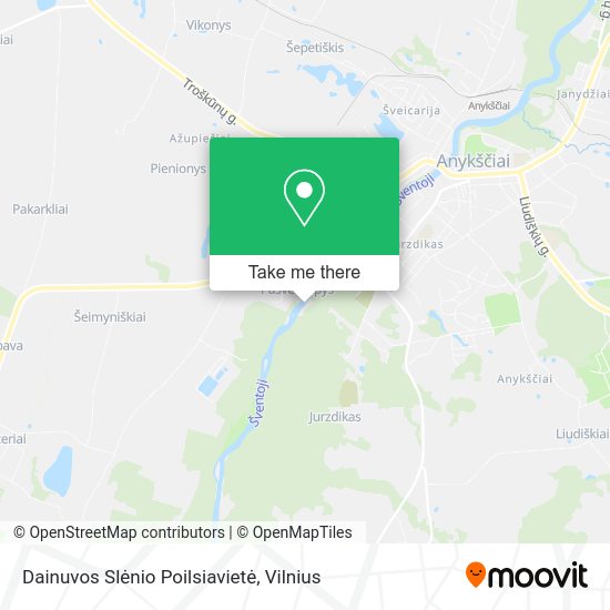 Карта Dainuvos Slėnio Poilsiavietė