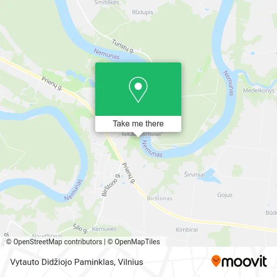 Карта Vytauto Didžiojo Paminklas