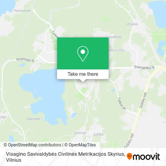 Карта Visagino Savivaldybės Civilinės Metrikacijos Skyrius