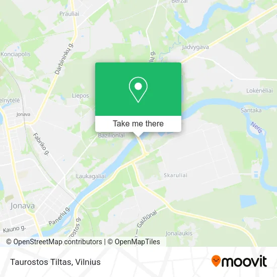 Карта Taurostos Tiltas