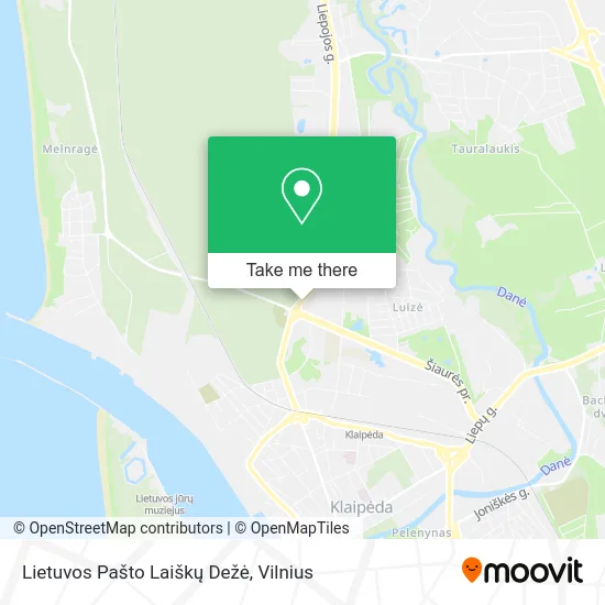 Карта Lietuvos Pašto Laiškų Dežė