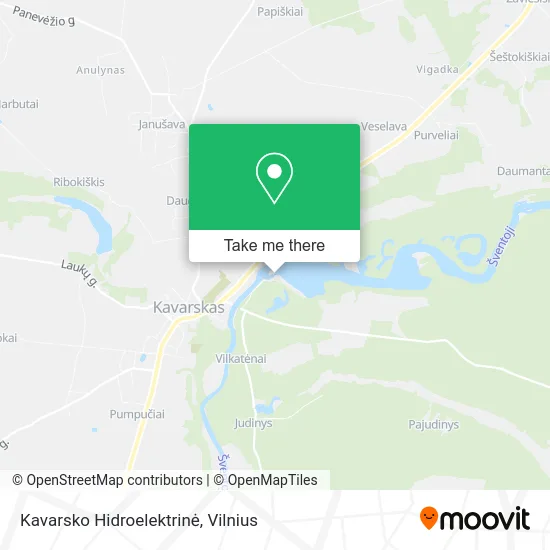 Карта Kavarsko Hidroelektrinė