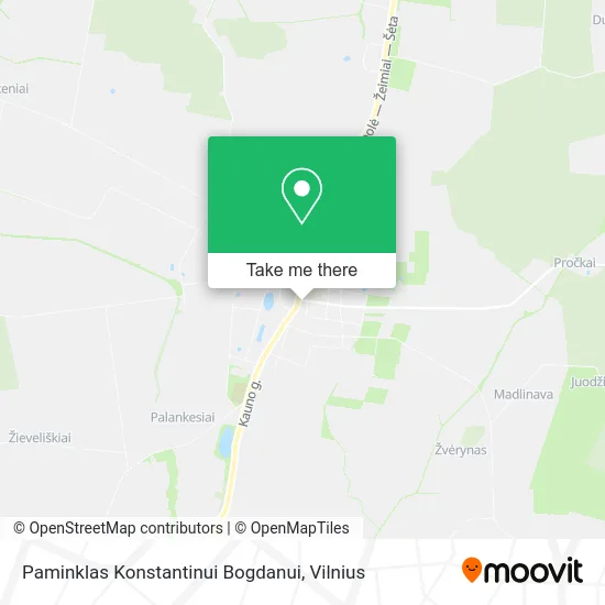 Карта Paminklas Konstantinui Bogdanui