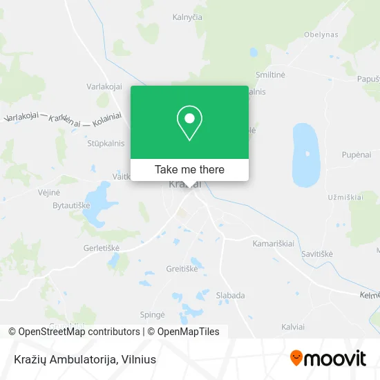 Карта Kražių Ambulatorija