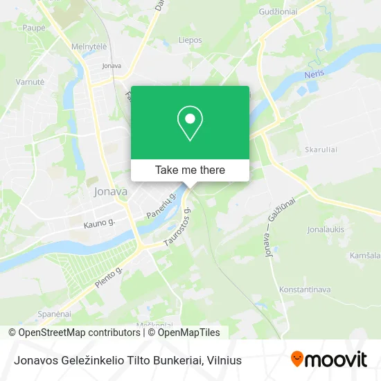 Карта Jonavos Geležinkelio Tilto Bunkeriai