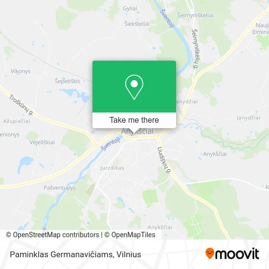 Карта Paminklas Germanavičiams