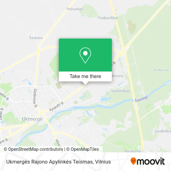 Карта Ukmergės Rajono Apylinkės Teismas