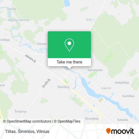 Карта Tiltas. Širvintos