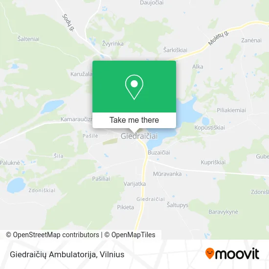 Карта Giedraičių Ambulatorija