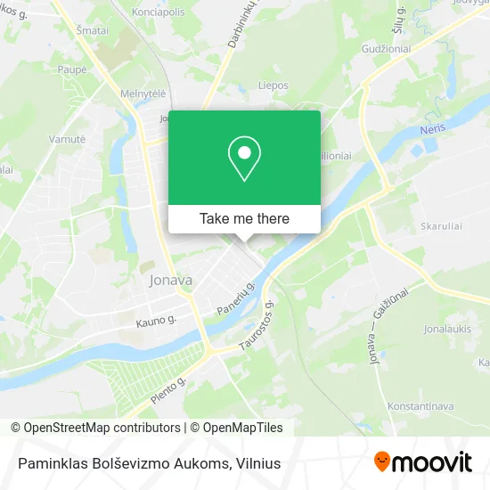 Карта Paminklas Bolševizmo Aukoms