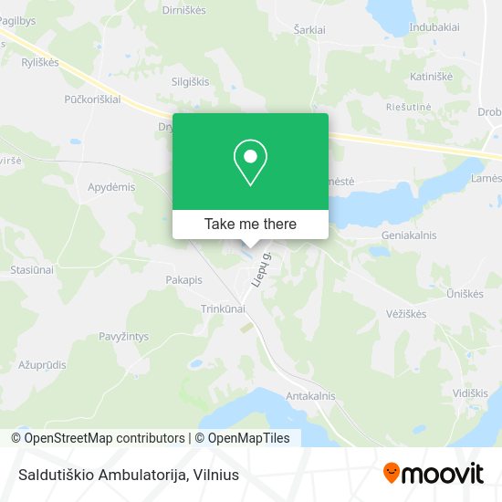 Карта Saldutiškio Ambulatorija