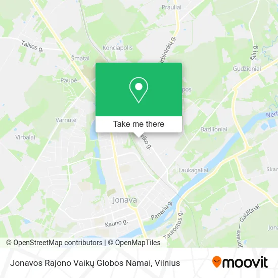 Карта Jonavos Rajono Vaikų Globos Namai