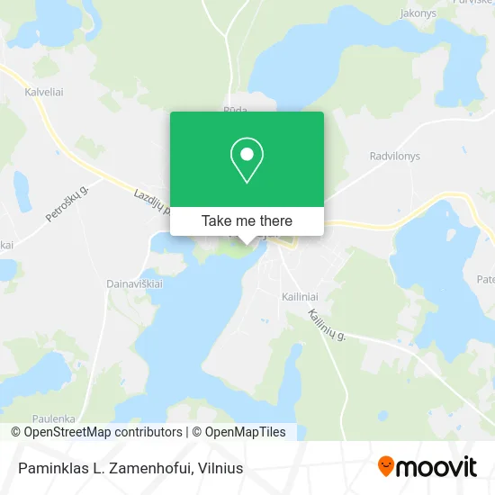 Карта Paminklas L. Zamenhofui