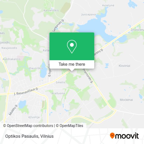 Карта Optikos Pasaulis