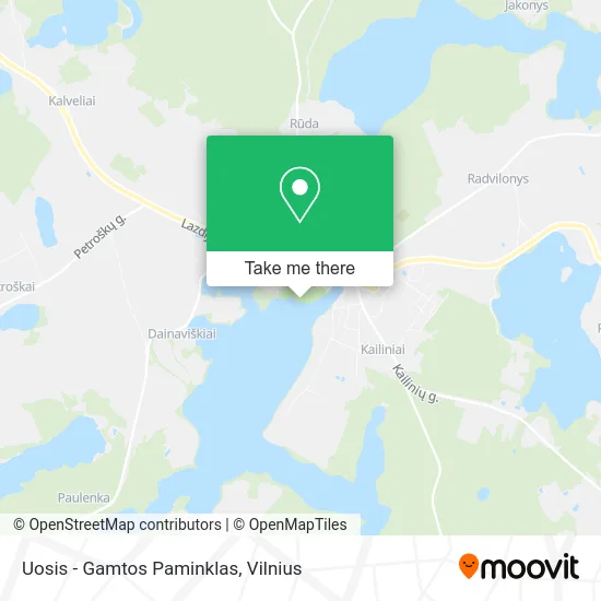 Карта Uosis - Gamtos Paminklas