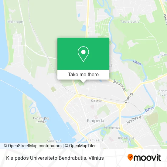 Карта Klaipėdos Universiteto Bendrabutis