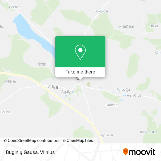 Карта Buginių Gausa
