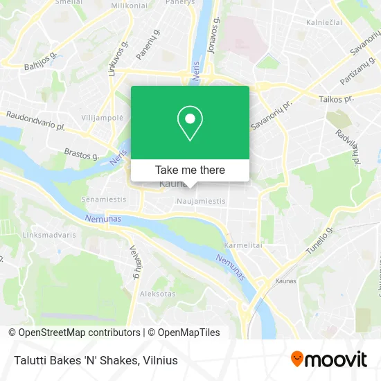 Карта Talutti Bakes 'N' Shakes