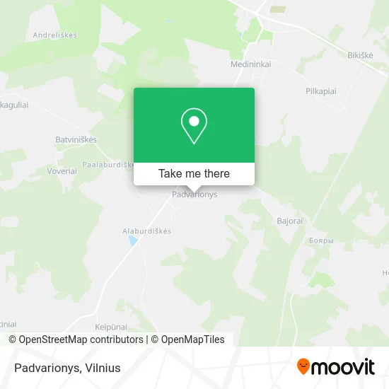 Карта Padvarionys