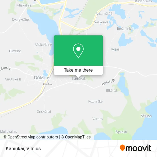 Карта Kaniūkai