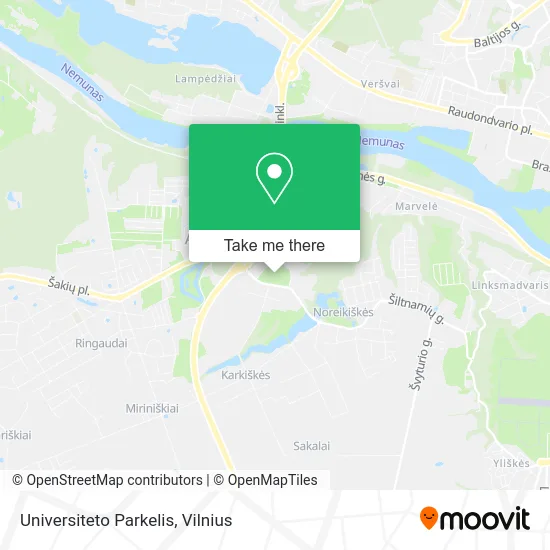 Universiteto Parkelis map
