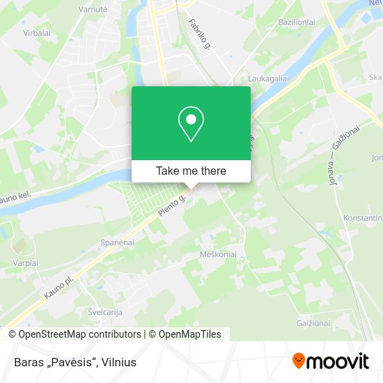 Карта Baras „Pavėsis“