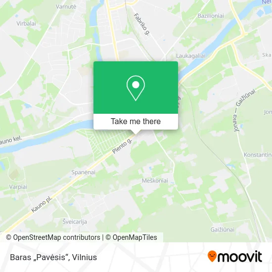 Карта Baras „Pavėsis“