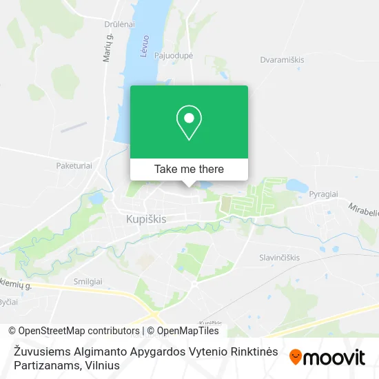 Карта Žuvusiems Algimanto Apygardos Vytenio Rinktinės Partizanams