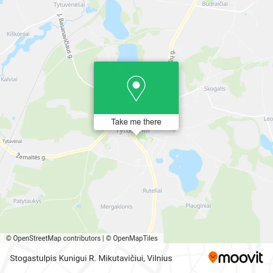 Карта Stogastulpis Kunigui R. Mikutavičiui