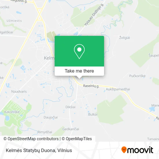 Карта Kelmės Statybų Duona