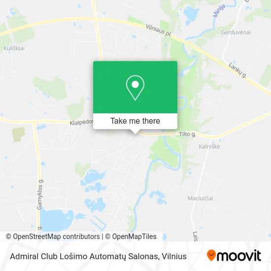 Карта Admiral Club Lošimo Automatų Salonas