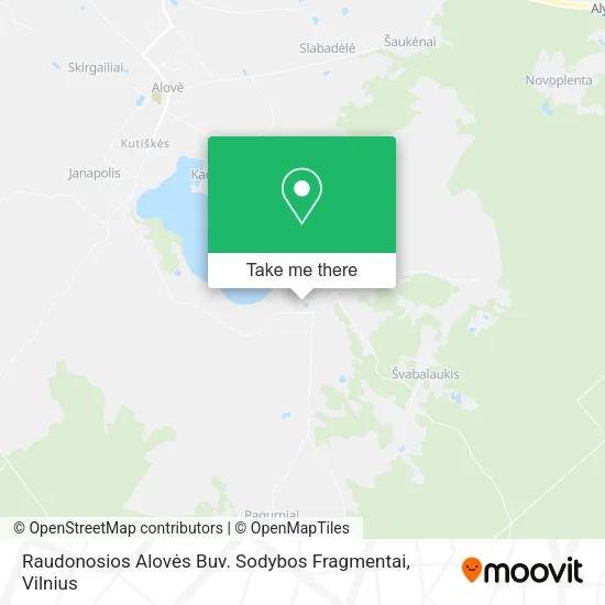 Карта Raudonosios Alovės Buv. Sodybos Fragmentai