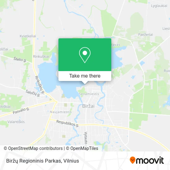 Карта Biržų Regioninis Parkas