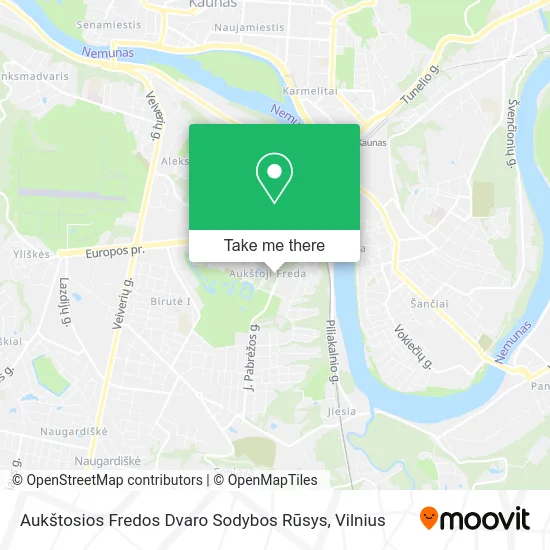 Карта Aukštosios Fredos Dvaro Sodybos Rūsys