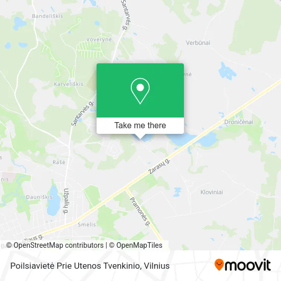 Карта Poilsiavietė Prie Utenos Tvenkinio