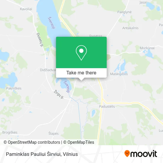 Карта Paminklas Pauliui Širviui