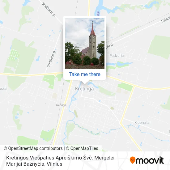 Карта Kretingos Viešpaties Apreiškimo Švč. Mergelei Marijai Bažnyčia
