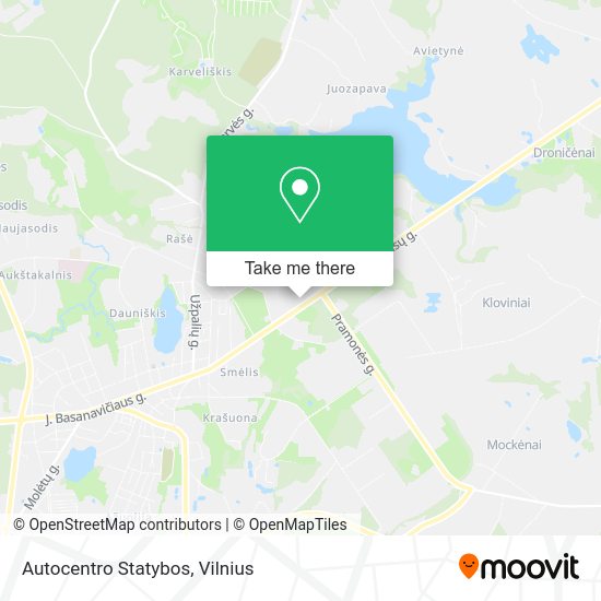Карта Autocentro Statybos