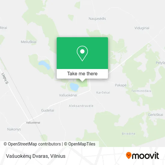 Карта Vašuokėnų Dvaras