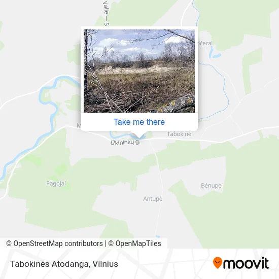Карта Tabokinės Atodanga