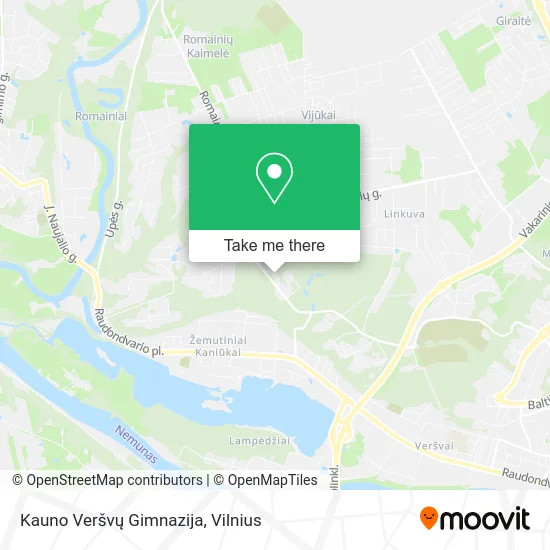 Карта Kauno Veršvų Gimnazija