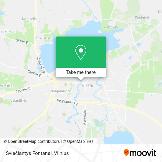 Карта Šviečiantys Fontanai