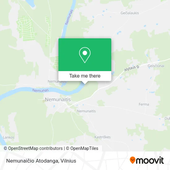 Карта Nemunaičio Atodanga