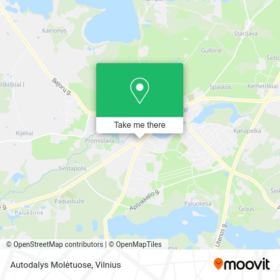 Карта Autodalys Molėtuose