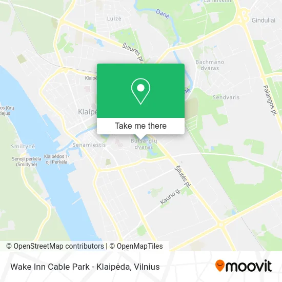 Карта Wake Inn Cable Park - Klaipėda