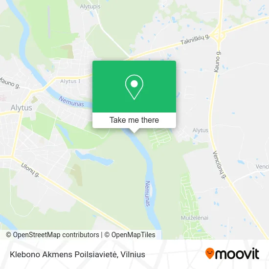 Карта Klebono Akmens Poilsiavietė
