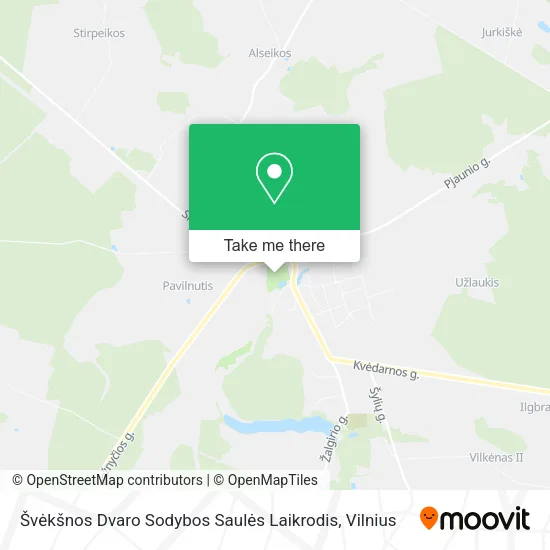 Карта Švėkšnos Dvaro Sodybos Saulės Laikrodis